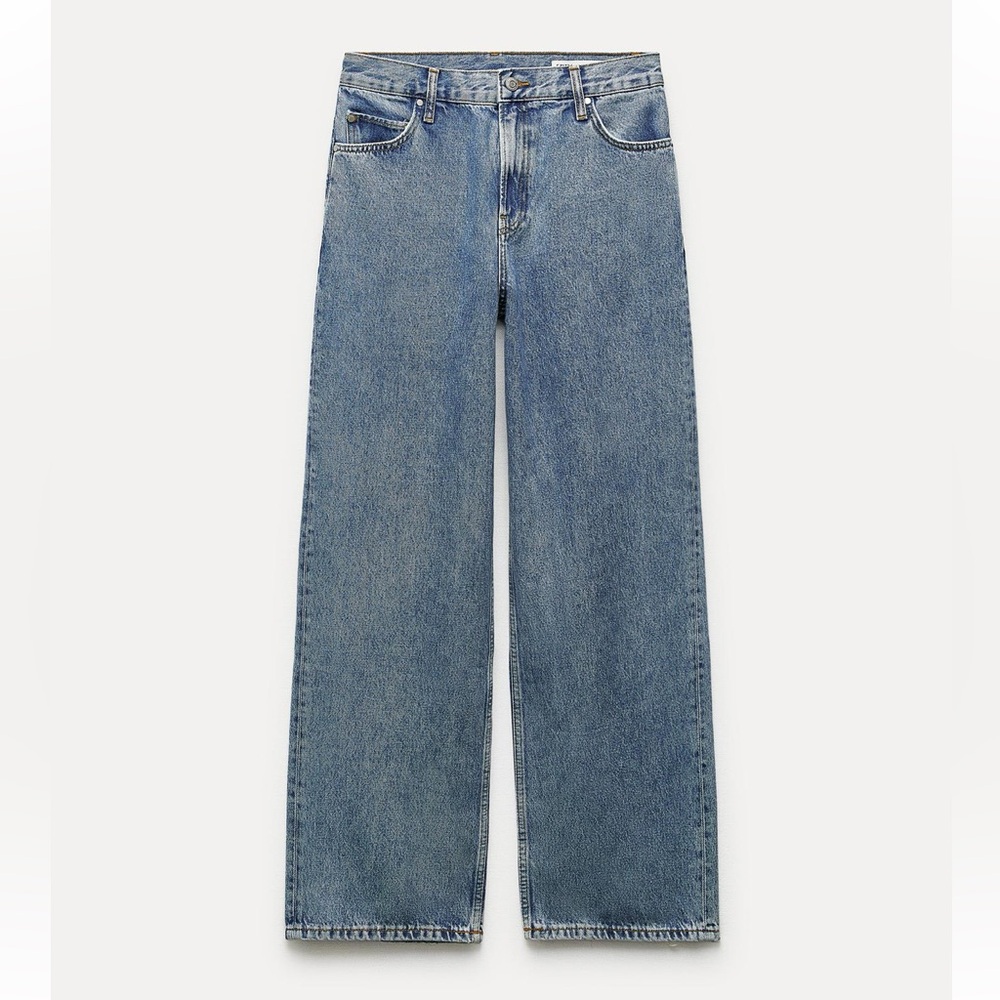 Zara Mid-Rise Loose Fit Jeans